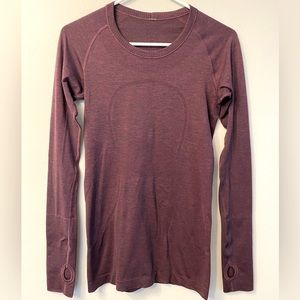 Lululemon Swiftly Tech Long Sleeve Purple Heather Sz 6